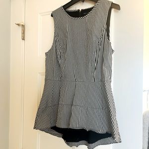 White House Black Market Peplum Blouse Size 12